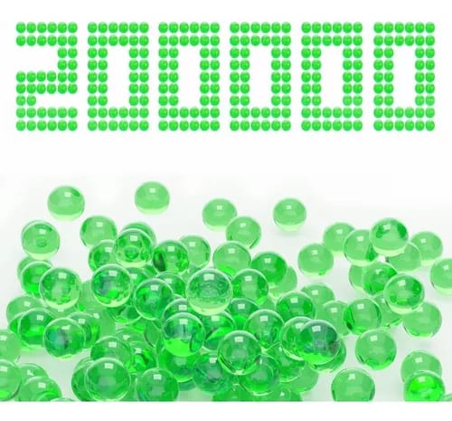6 sobres bolas de hidrogel color verde 7-8mm
