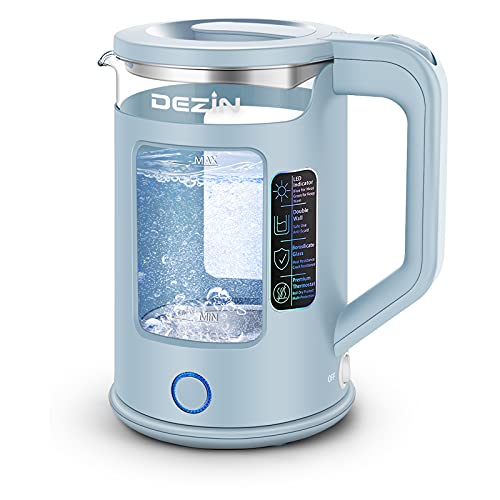 Dezin - Hervidor eléctrico con función de mantener el calor, con ventana sin BPA