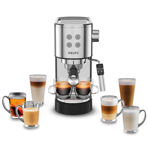 KRUPS Espressería Manual Divine Acero Inoxidable, boquilla de vapor, con sistema