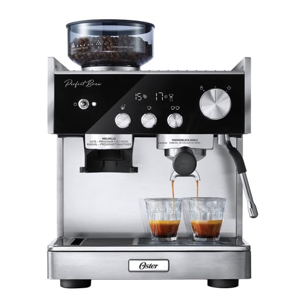 Oster Cafetera para Espresso Perfect Brew Máxima, Tecnología Thermoblock Doble y
