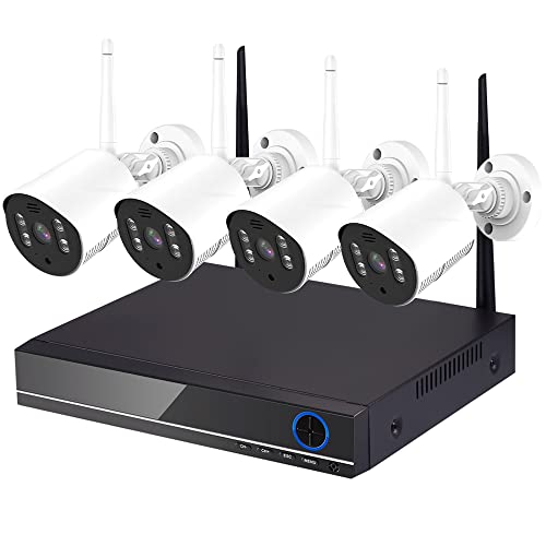 EASYTAO Kit de Sistema de Cámara de Seguridad, 8CH 2MP WiFi NVR + 4 2MP Cámaras 