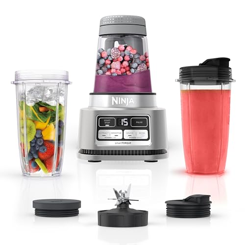 Ninja - Extractor de nutrientes, licuadora personal con 2 vasos + 2 smoothie bow