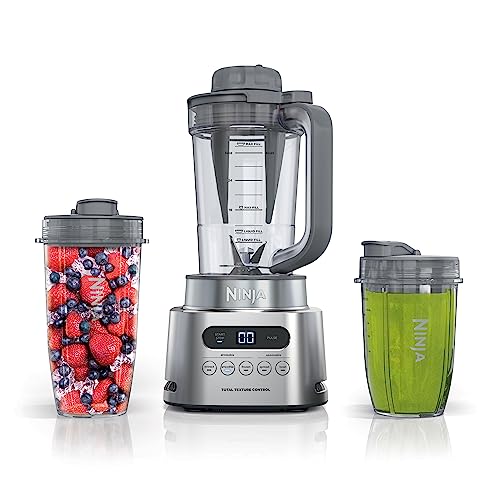 Ninja - Licuadora TWISTi con 5 programas Auto-iQ + 2 vasos, Gris | SS151