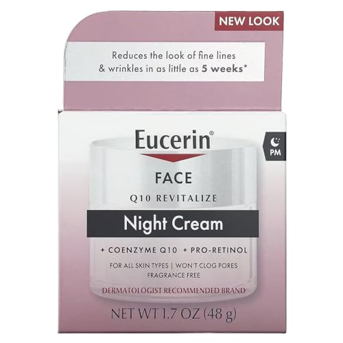 Eucerin, Crema antiarrugas de noche con CoQ10 y pro retinol, 48 g, 1.7 fluid oun