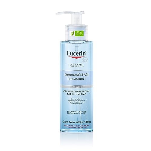 Eucerin Gel Limpiador Facial DermatoClean para piel normal a mixta, 200ml, empaq