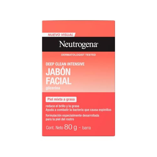Jabón Facial En Barra Neutrogena Deep Clean Intensive Glicerina 80 g, 1 item