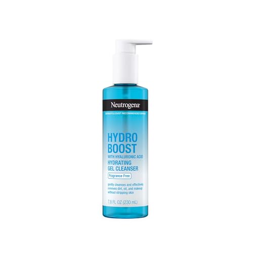 Neutrogena Hydroboost Gel limpiador hidratante sin fragancia con ácido hialuróni