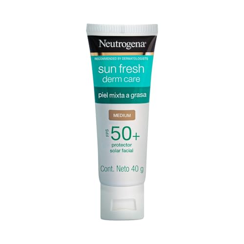 Neutrogena Sun fresh Protector Solar Facial Tono Medio Dermcare Niacinamida FPS5