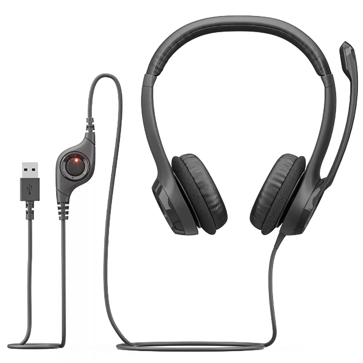 Audifonos Diadema Logitech H390 Color Negro