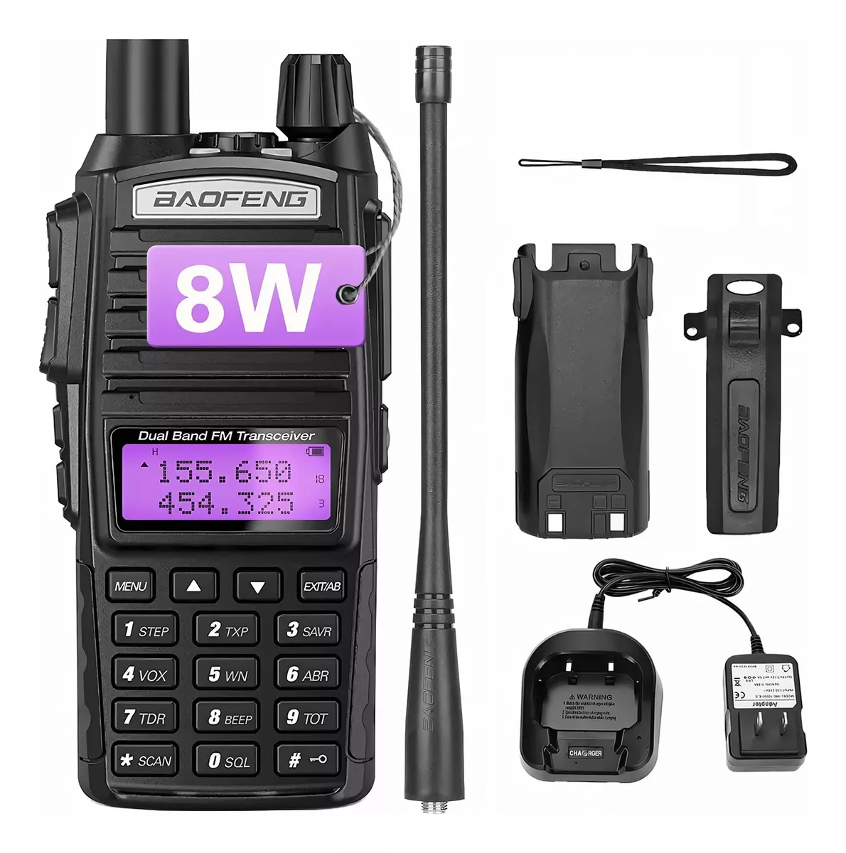 Bf-uv82 Walkie Talkie American Standard Bandas De Frecuencia Uhf-vhf Color Negro