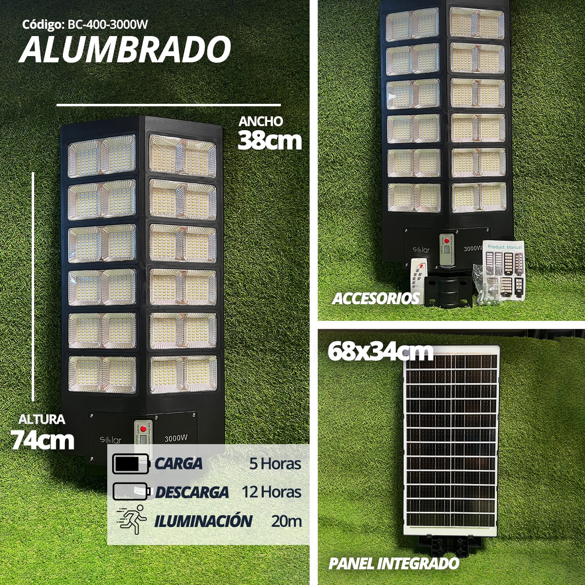 Alumbrado solar de  2500W