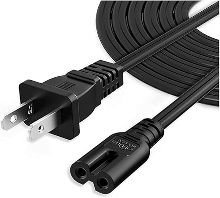 ERJIRO Cable de alimentación Universal de 2 Clavijas Compatible con Televisiones