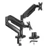 Base Doble Ergonomica Para Monitor Mountup 13 A 32 Negro