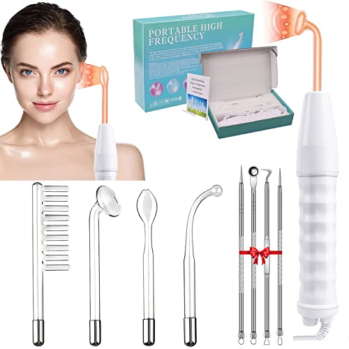 Shoonlo Alta Frecuencia Facial, Radiofrecuencia Facial Corporal con 4 Varitas de