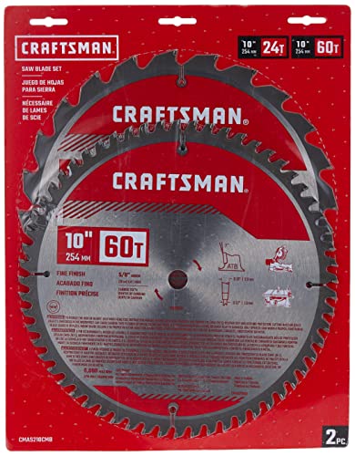 CRAFTSMAN - Hoja de sierra inglete de 10 pulgadas, paquete combinado (CMAS210CMB