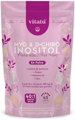 Vitatú | Myo Inositol & D-Chiro Inositol mezcla ideal 40:1 con Folato + Vitamina