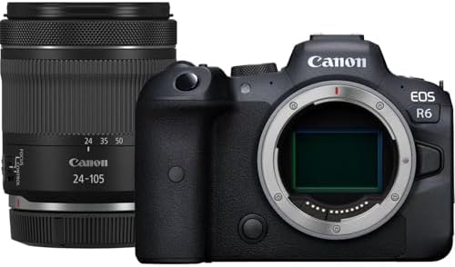 Canon EOS R6 Mark II Cámara sin Espejo RF24-105 mm F4 L USM, Kit de Lentes híbri