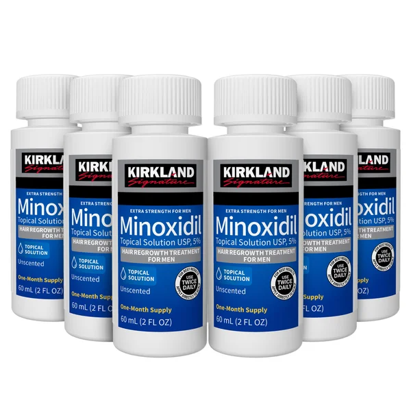 Minoxidil Líquido Kirkland 5% para Barba y Cabello en Guatemala – Original y Efe