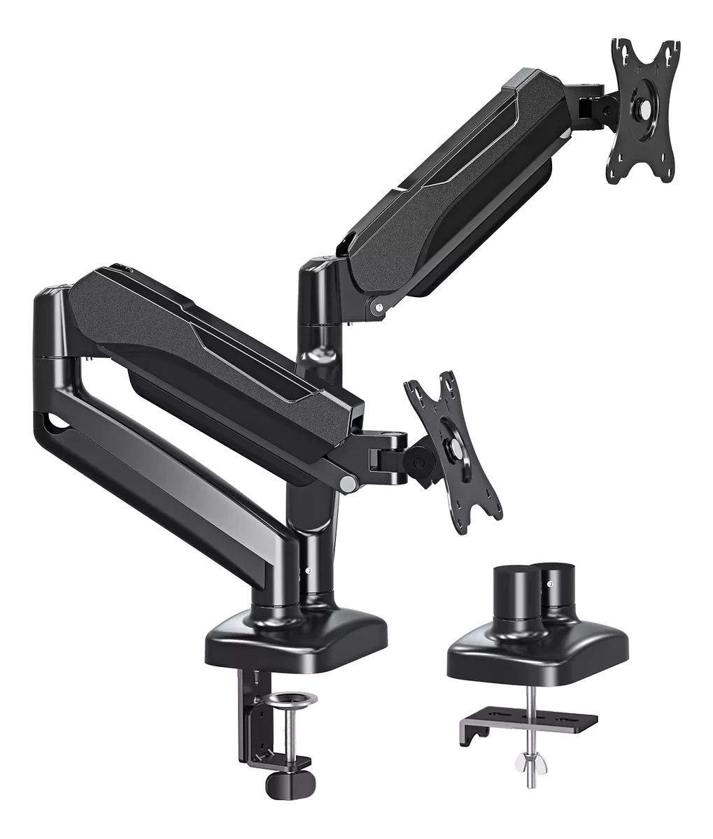 Base Doble Ergonomica Para Monitor Mountup 13 A 32 Negro