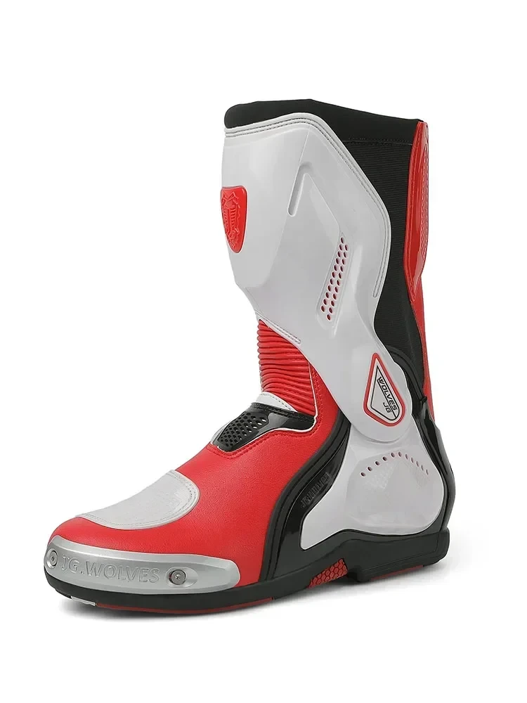Botas JG WOLVES color blanco con rojo