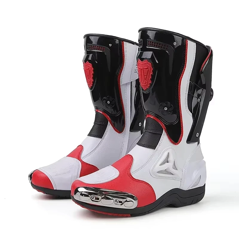 Botas Racing JG Wolves para hombres y mujeres ROJO Y NEGRO