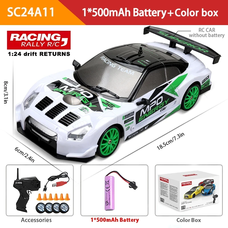 carro de carreras RC color blanco