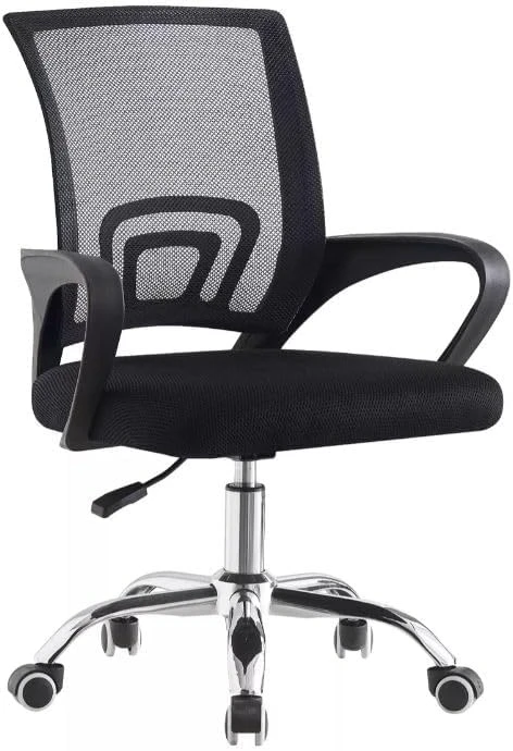Silla de Oficina Negra con Malla Transpirable Siafu