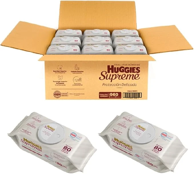 Toallitas Húmedas para Bebé Huggies Supreme Protección Delicada