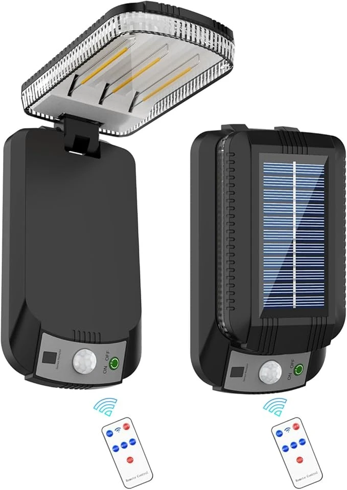 2 Piezas Lámparas Solares Plegables para Pared, Sensor de Movimiento, ZARLURY