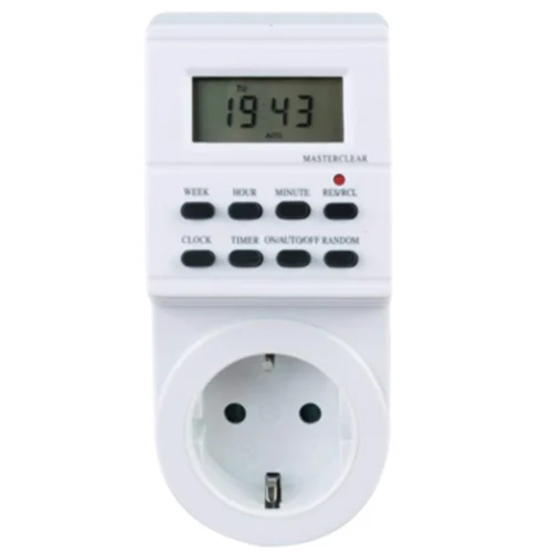 Programador silver electronic digital - semanal - 3600w - 250v - 16a - 50hz - ip 20 - ajustable multifuncion