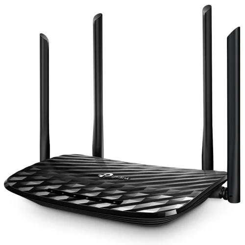 Router wifi archer c6 ac1200 dual band 300mb en 2 -4ghz y 867mb 5ghz 5p giga 4 antenas fijas tp link