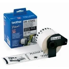Etiquetas cinta continua brother blanca dk22205 62mm ql - 500a ql - 500bw ql - 560 ql - 570 ql - 580n ql - 1050