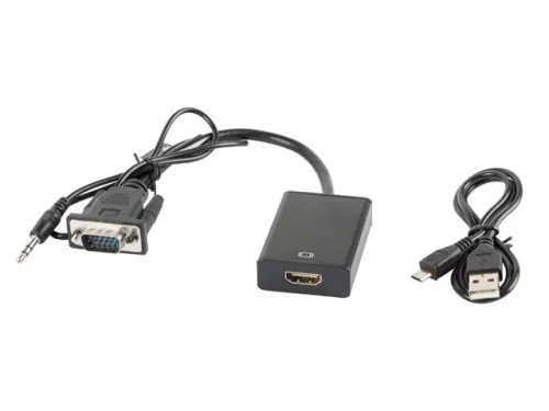 Adaptador lanberg vga macho+audio 3.5mm jack - hdmi hembra