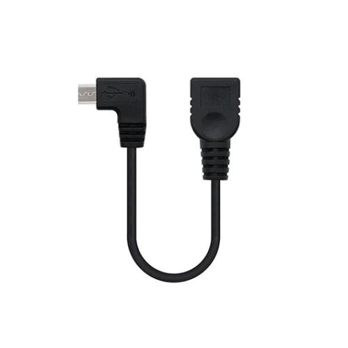 Cable otg nanocable usb 2.0 a micro usb 15cm - macho - hembra