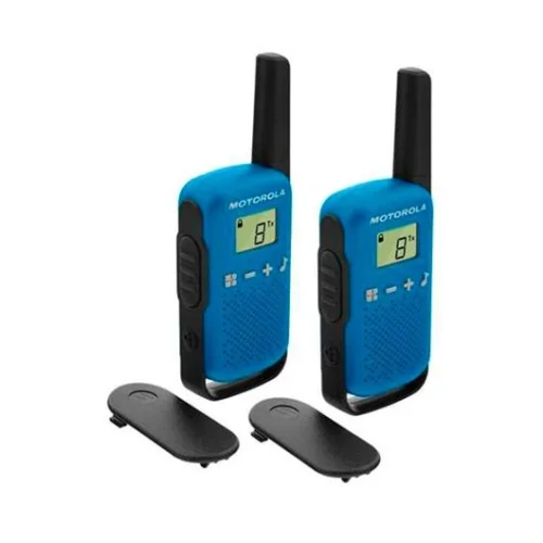 Walkie talkie motorola tlkr - t42 blue packs 2 pmr446 - 8km - 16canales - 500mw - clip cinturon