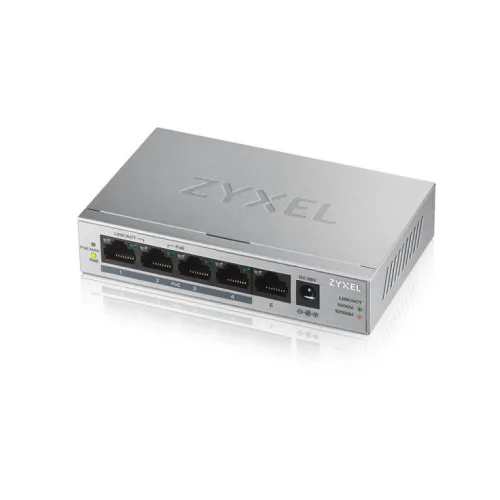 Switch 5 puertos zyxel - full duplex 10 - 100 - 1000 poe gs1005hp