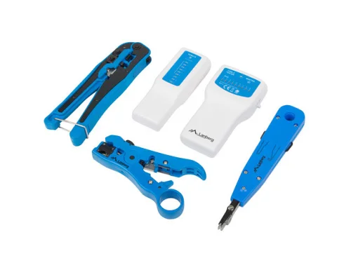 Kit herramientas lanberg pelacables - crimpadora - testador