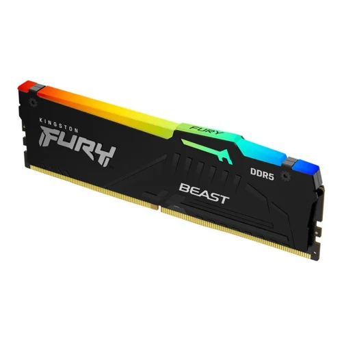 Memoria ram ddr5 8gb kingston - 5600 mhz - pc5 - 44800 - fury beast rgb - cl40 - 1.25v