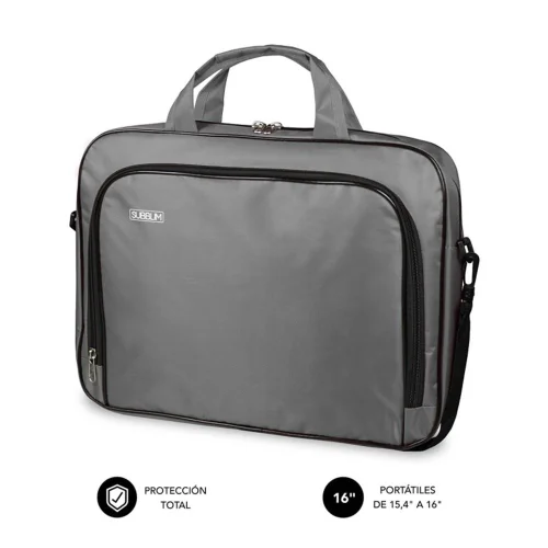 Maletin subblim oxford para portatil 15.4 pulgadas - 16 pulgadas gris