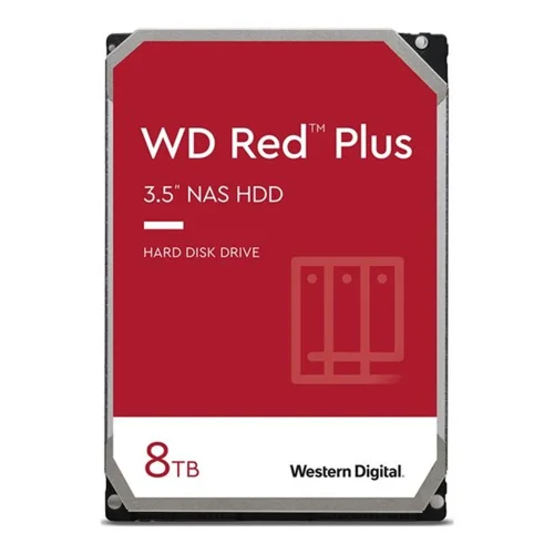 Disco duro interno hdd wd western digital red plus wd80efpx 8tb 3.5 pulgadas sata 6gb - s 5640rpm 256mb