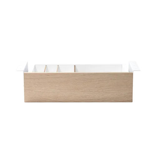 Cajon phoenix para escritorio artisan combinación blanco y madera natural
