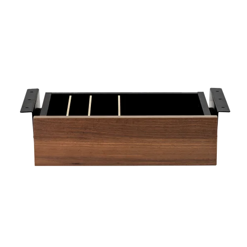 Cajon phoenix para escritorio artisan combinación negro y madera nogal