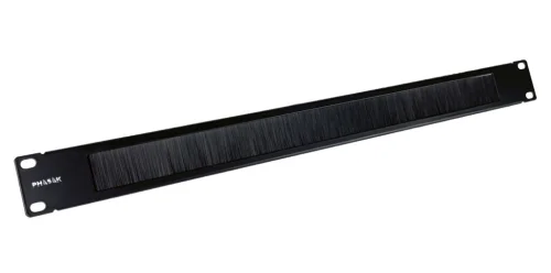 Guia de cable con cepillo phasak para rack armario 19 pulgadas pa 1901