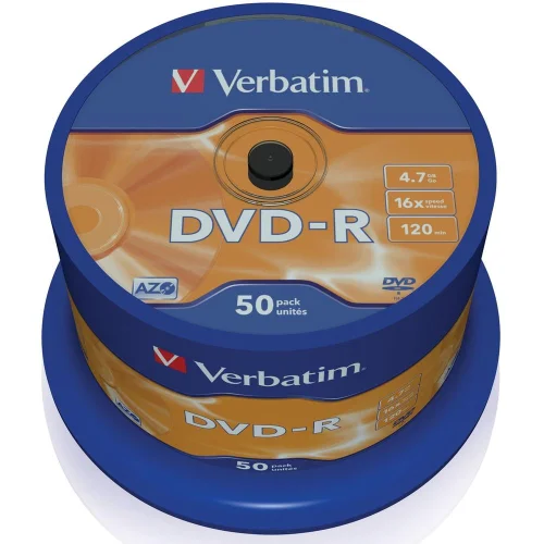 Verbatim dvd - r 4.7gb 16x tarrina 50 unidades advanced azo