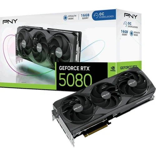 Tarjeta grafica pny geforce rtx 5080 oc 16gb ddr7 3xdp