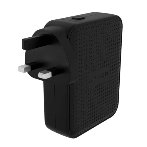 Cargador de pared ingles hyper 3 x usb tipo c 1 x usb tipo a negro