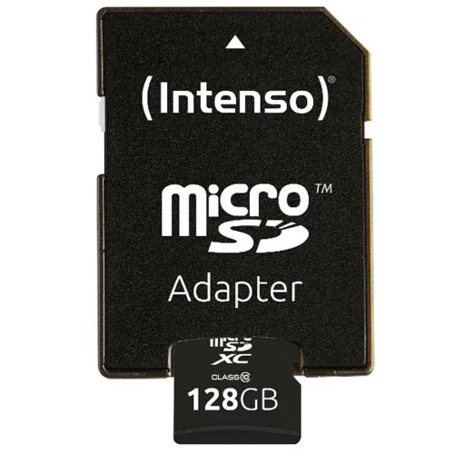 Tarjeta memoria micro sd intenso 128gb cl10 + adaptador sd