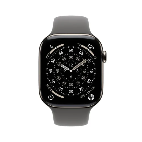 Smartwatch apple watch s11 gps + cellular 46mm natural titanium case stone grey sport band s - m