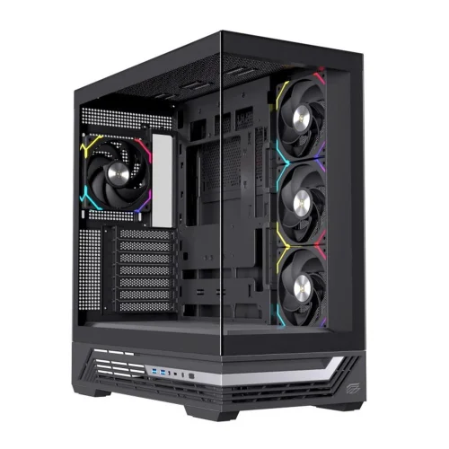 Caja ordenador gaming einarex s800 atx rgb cristal templado negra
