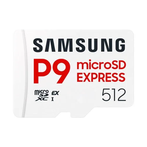 Tarjeta memoria micro sd express samsung 512gb sdxc p9 clase 10 u3 v30 a1